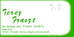 terez fraszt business card